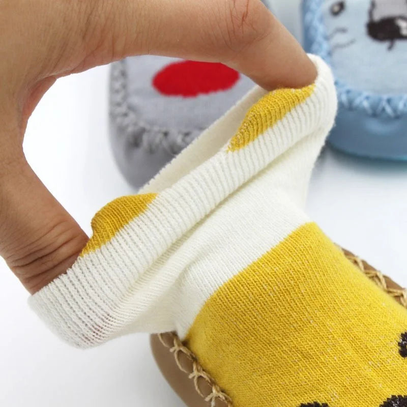 Toddler Indoor Sock Shoes Newborn Baby Socks Winter Thick Terry Cotton Baby Girl Sock with Rubber Soles Infant Animal Funny Sock